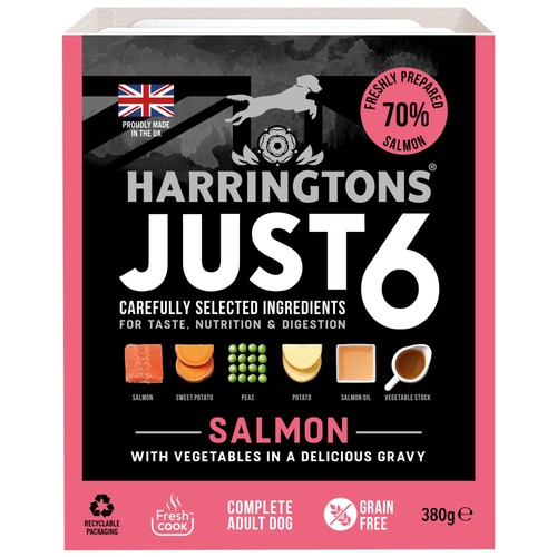 Harringtons Dog Just 6 Wet Salmon
