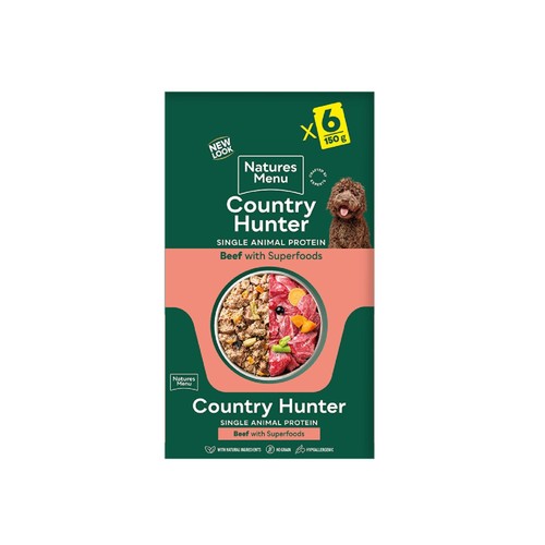 Natures Menu Country Hunter Beef Wet Dog Food Pouches Ocado