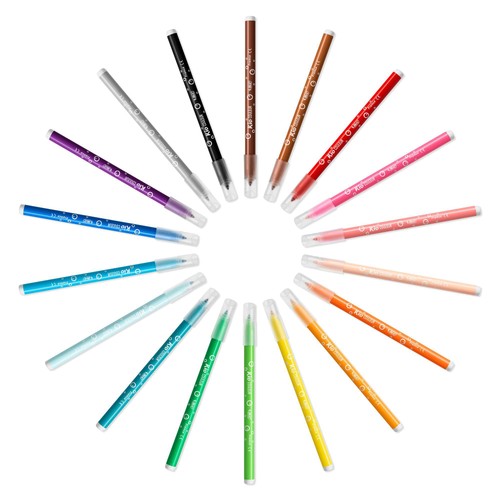 BIC Kids Kid Couleur Colouring Felt Pens, Wallet of 18