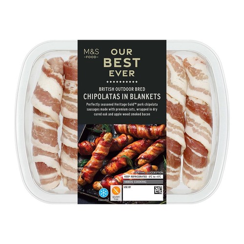 M&S Our Best Ever 6 British Chipolata in Blankets