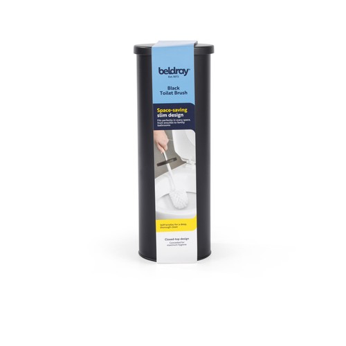 Beldray Round Metal Toilet Brush Black