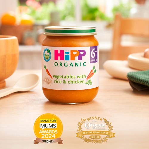 HiPP Organic Vegetables with Rice & Chicken Baby Food Jar 6+ Months