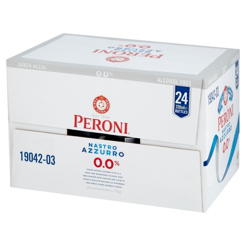 Peroni Nastro Azzurro 0% Alcohol-Free Beer Lager Bottles