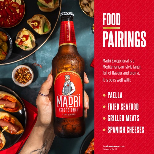 Madri Excepcional Premium Lager Beer Bottle 