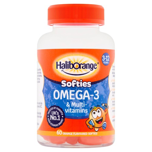 Haliborange Kid's Softies Omega-3 & Multivitamin Orange Gummies 3-12yrs