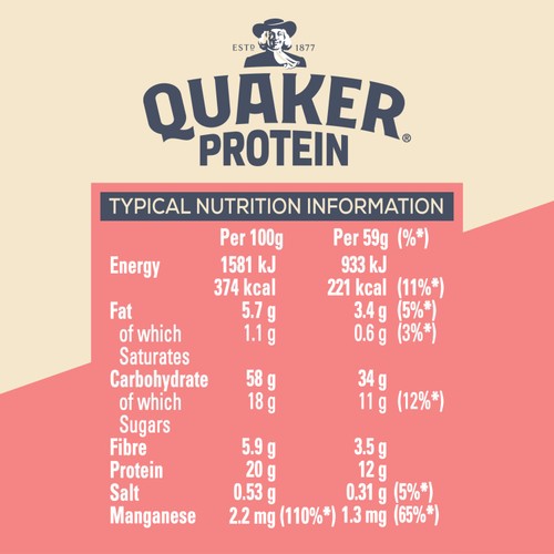 Quaker Oats High Protein Strawberries & Cream Porridge Pot