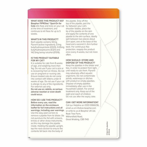Beaphar FIPROtec Flea & Tick Spot-On for Cats