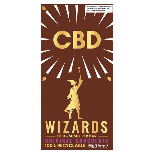 THE WIZARDS MAGIC CBD ORIGINAL CHOCOLATE, 55g THE WIZARDS MAGIC CBD ORIGINAL CHOCOLATE, 55g