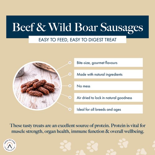 Hollings Bite-Size Gourmet Sausages Beef & Wild Boar
