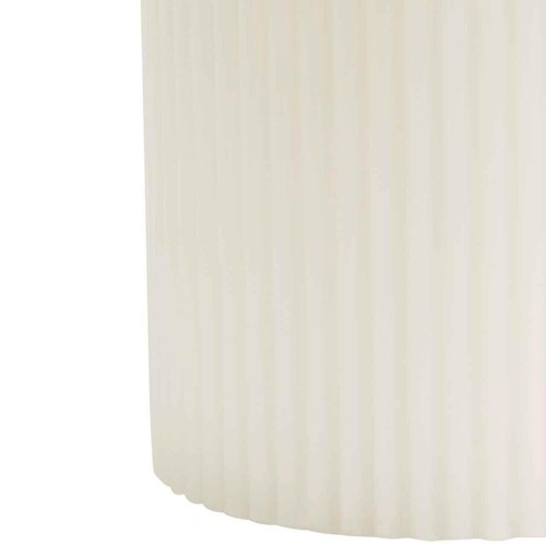 M&S Ridged Pillar Candle, White