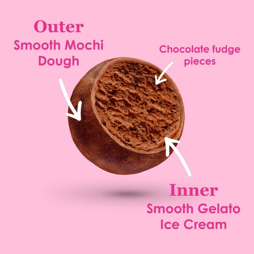 Little Moons Chocolate Fudge Mochi Ice Cream Snack 6 x 30g