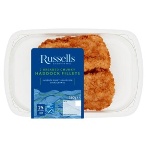 Russell's 2 MSC Breaded Chunky Cod Fillets
