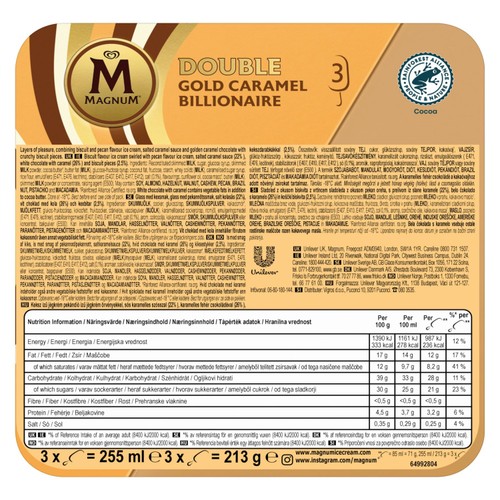 Magnum Double Gold Caramel Billionaire Ice Cream Sticks