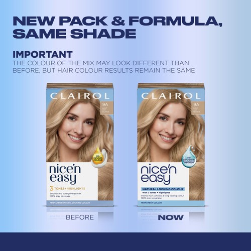 Clairol Nice'n Easy Hair Dye, 9A Light Ash Blonde