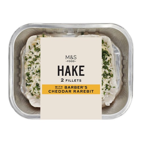 M&S Hake Fillet Barber's Cheddar Rarebit Serves 2