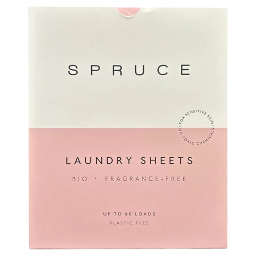 Spruce Fragrance-Free Bio Laundry Detergent Sheets, 60 Washes