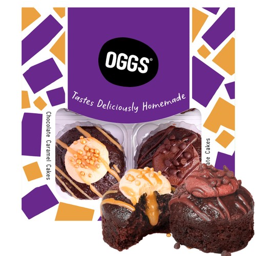OGGS Chocolate and Chocolate Caramel Cake Selection Box