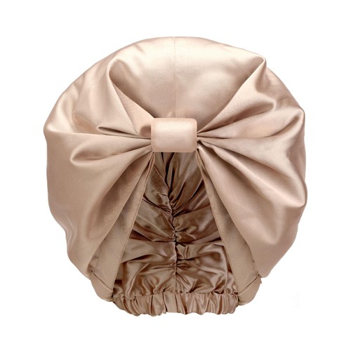 Silver Cloud Hair Wrap Satin Infused with Silver Ions Caramel