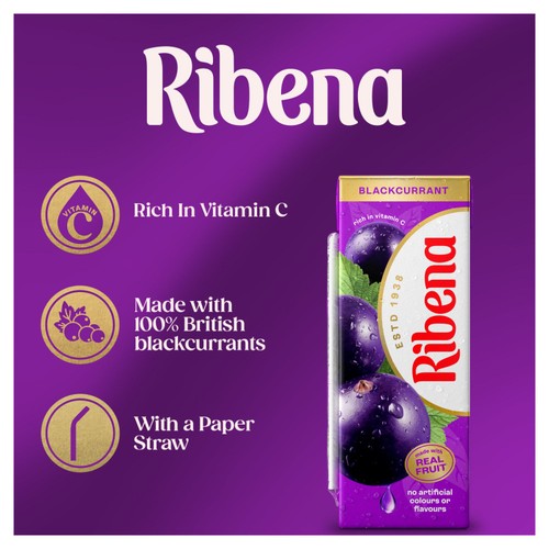 Ribena Blackcurrant Juice Cartons