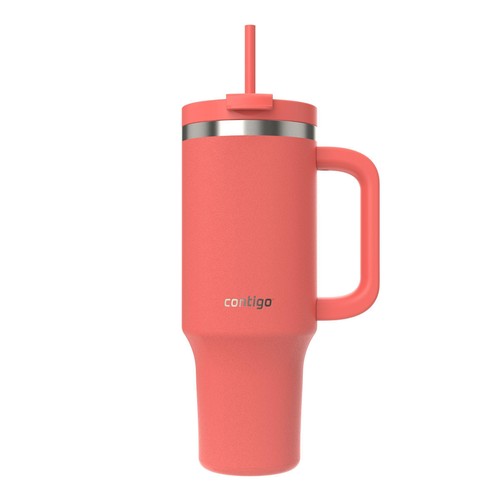 Contigo Streeterville Tumbler 1.2L Leakproof Straw Coral