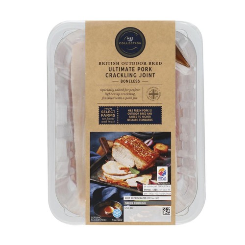 M&S Collection British Outdoor Bred Ultimate Pork Crackling Joint