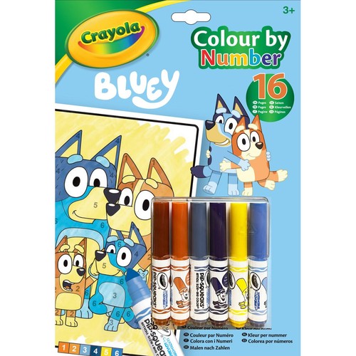 Crayola Colour By Numbers Bluey