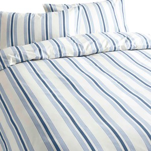 Classic Stripe Bedset Single Slate Blue