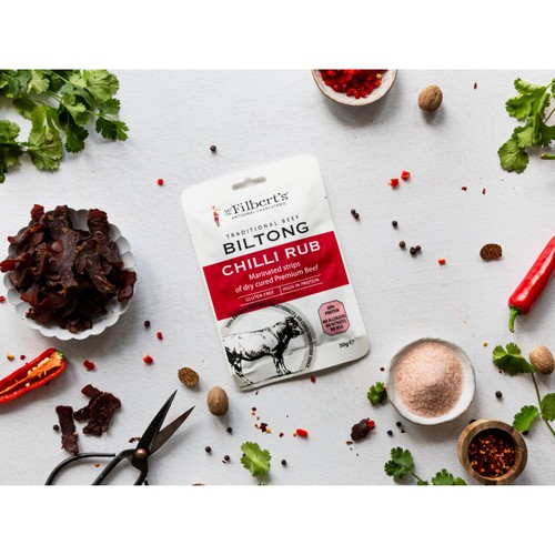 Mr Filberts Traditional Beef Biltong - Chilli Rub