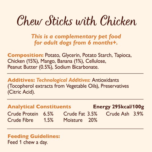 Lily's Kitchen Chew Sticks with Chicken for Dogs