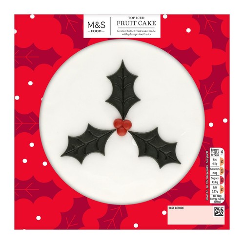 M&S Top Iced Christmas Cake