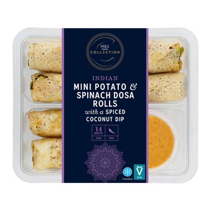 M&S Collection Mini Potato & Spinach Dosa Rolls