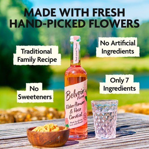 Belvoir Elderflower & Rose Cordial
