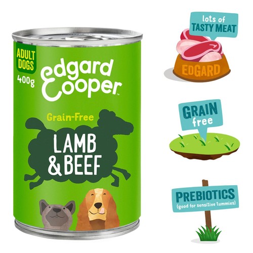 Edgard & Cooper Adult Grain Free Wet Dog Food with Lamb & Beef