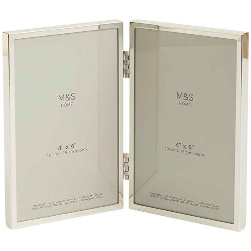 M&S Metal Double Photo Frame 4x6 Inch