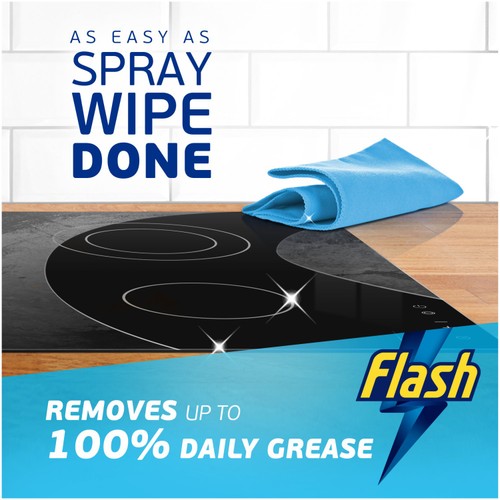 Flash Spray Wipe Done Bright Mandarin Cleaning Spray