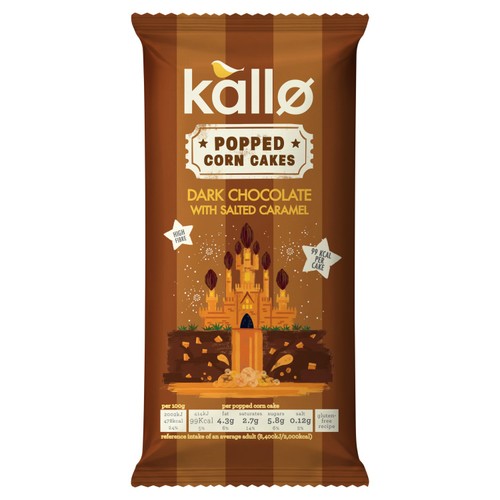 Kallo Dark Chocolate & Salted Caramel Popped Corn Cakes