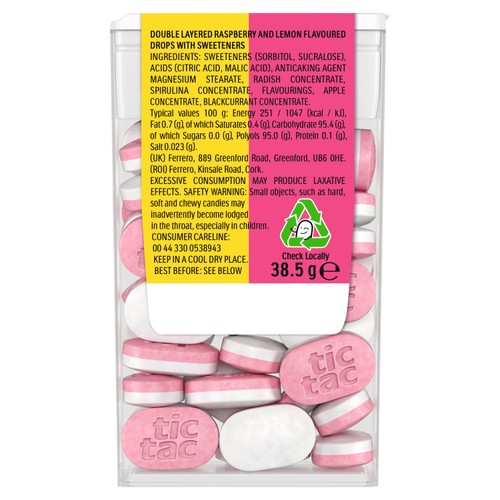 Tic Tac Two Raspberry and Lemon