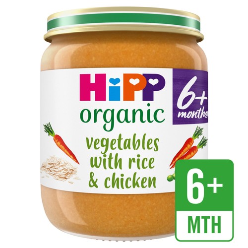 HiPP Organic Vegetables with Rice & Chicken Baby Food Jar 6+months