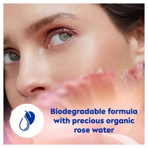 NIVEA Rose Care Biodegradable Micellar Face Wipes with Organic Rose Water