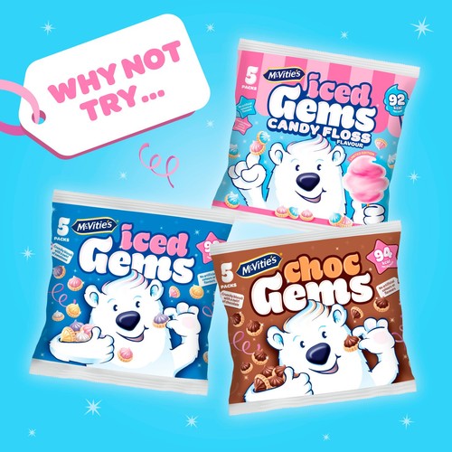 McVitie's Candyfloss Iced Gems Biscuits Multipack