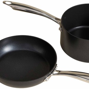 5 Piece Aluminium Non-Stick Pan Set, Black