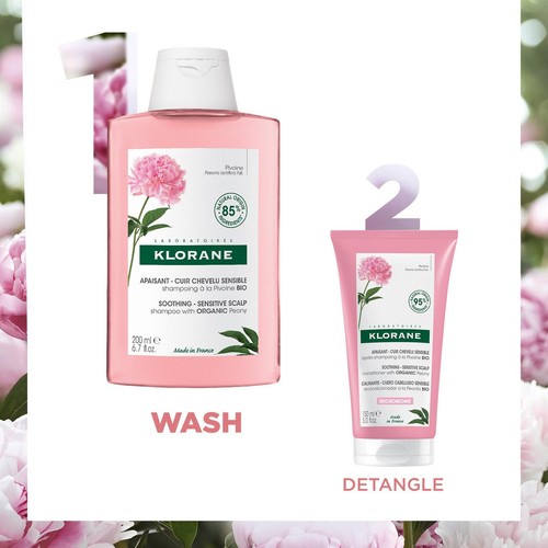 Klorane Soothing Shampoo with Organic Peony for Sensitive Scalps