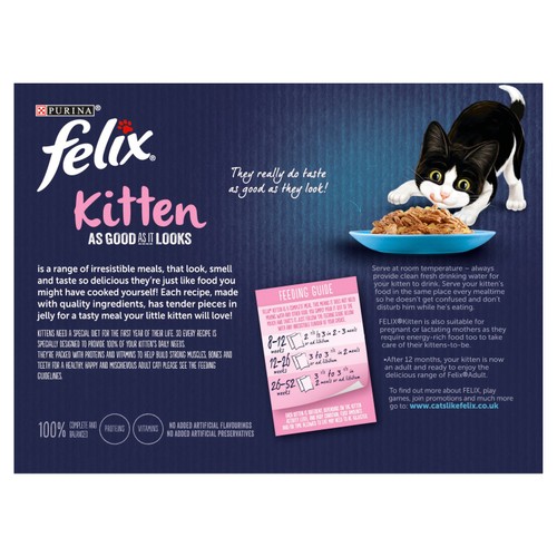 Felix As Good As it Looks Kitten Fish in Jelly Wet Cat Food