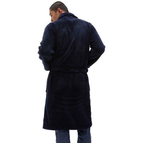 M&S Mens Fleece Supersoft Dressing Gown, XL, Navy