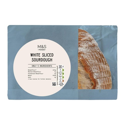 M&S Only 5 Ingredients White Sliced Sourdough