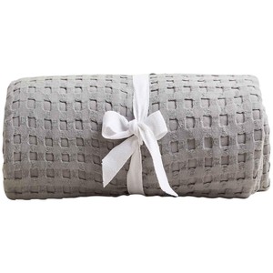 M&S Pure Cotton Large Waffle Throw, Soft White