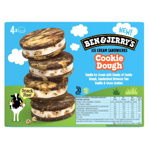 Ben & Jerry's Cookie Dough Ice Cream Sandwich Multipack 4MP
