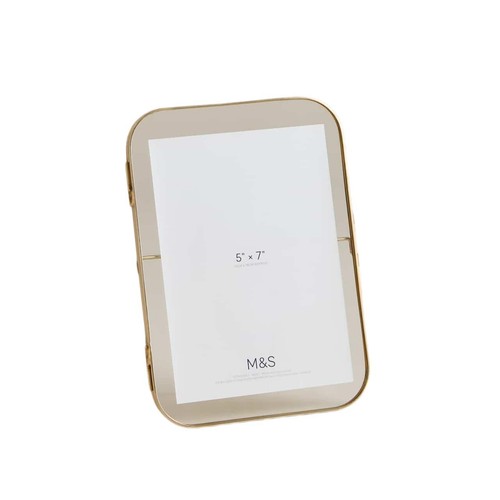 M&S Rounded Photo Frame 5x7 inch, Gold