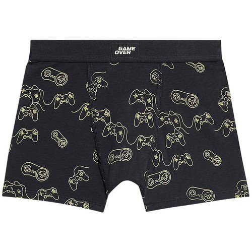 M&S Boys Cotton with Stretch Gamer Trunks, 5-6 Y, Multi