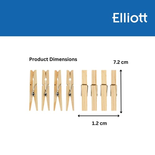 Elliotts Birchwood Clothes Pegs 36 Pack